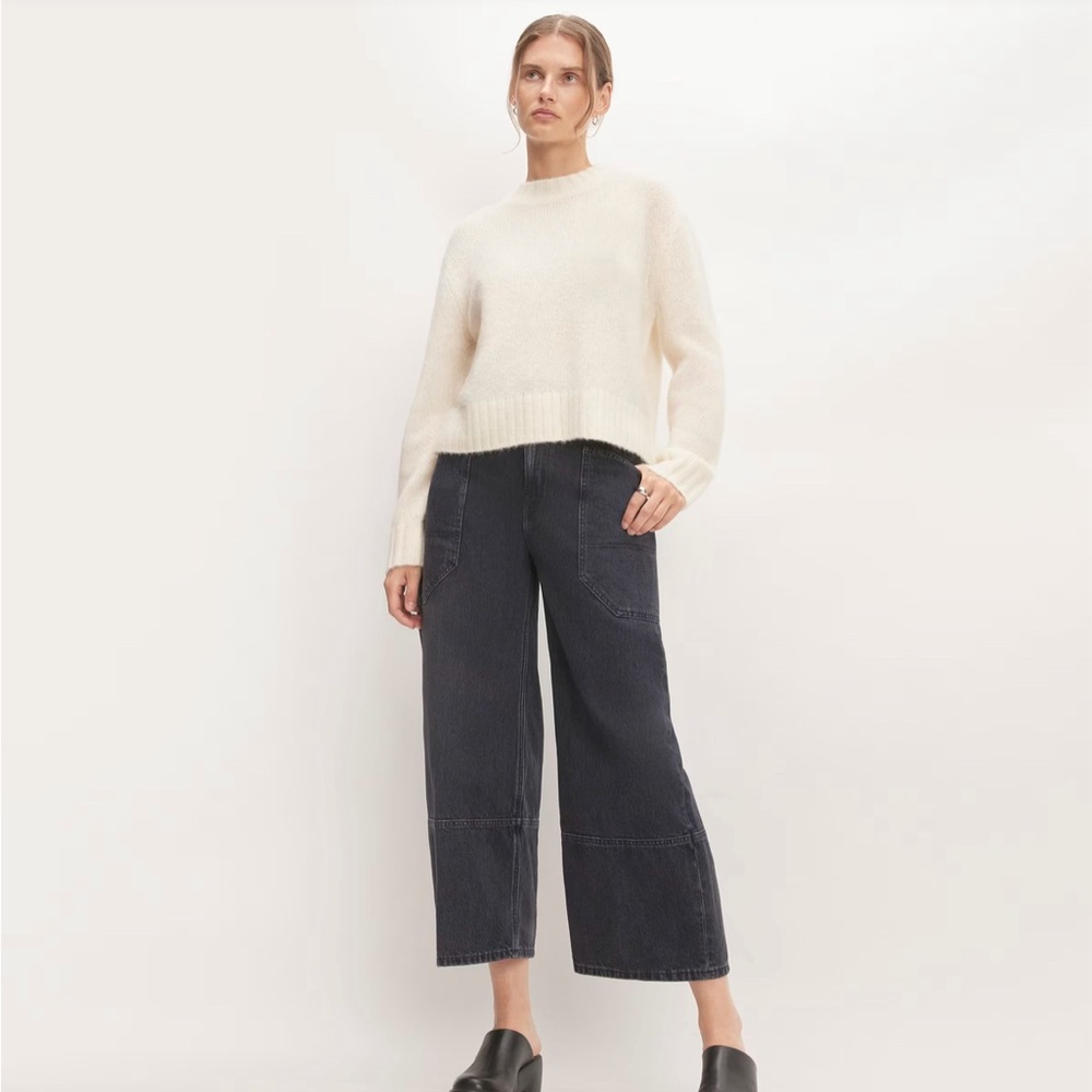 NWT Everlane Alpaca Cropped Sweater (Snow color, size M)